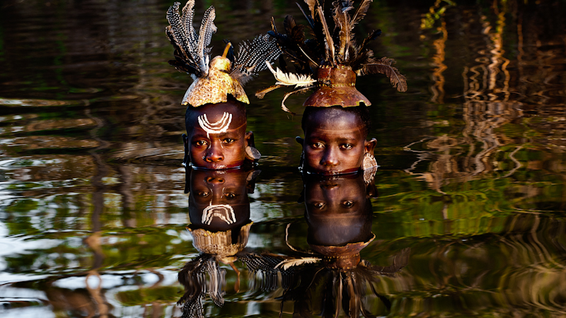 Suri children bathing in the river. All Images by Giordano Cipriani