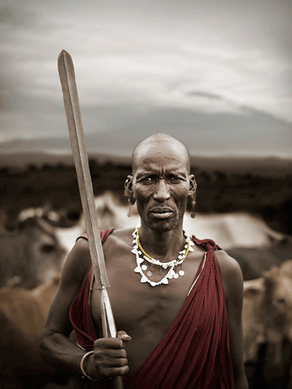 <em>Masai Warrior, Tanzania,</em> Michal Venera 