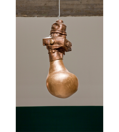 Zhang Xiaogang Lamp No. 2, 2009 bronze 30-1/2" x 12-1/2" x 13" © 2011 Zhang Xiaogang Photo courtesy The Pace Gallery 