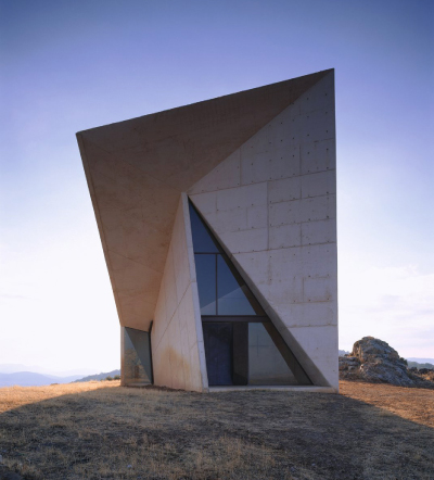 Chapel, Valleaceron, Spain, 2001.  By Sancho Madridejos Architecture Office, from Closer to God, Copyright Gestalten 2010. (Click image to enlarge.)