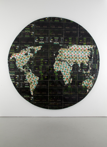 Adel Abdessemed. mappemonde - olive, 2011. Courtesy the artist and David Zwirner, New York. Photograph by Jean Vong