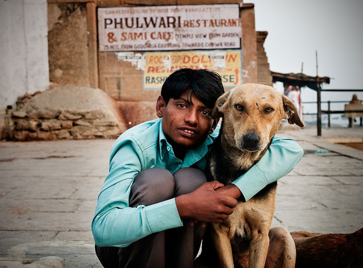 Boy With Dog.© William J Palank