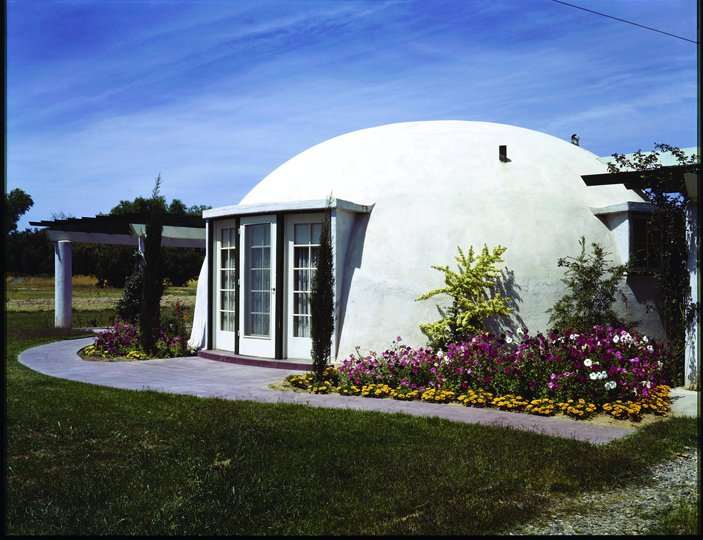 An Airform residence with garden.