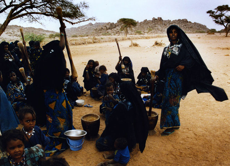 Tiana Markova Gold: Tuareg women prepare for a wedding in the village of Awkade-de, in northern Niger.