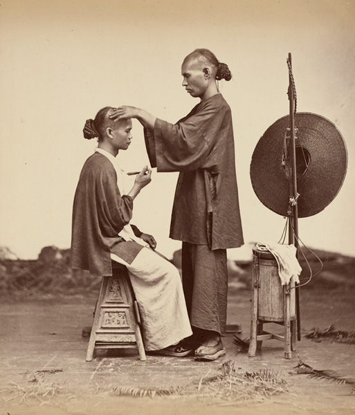 John Thomson <em>Itinerant Barbers</em> c. 1868-72