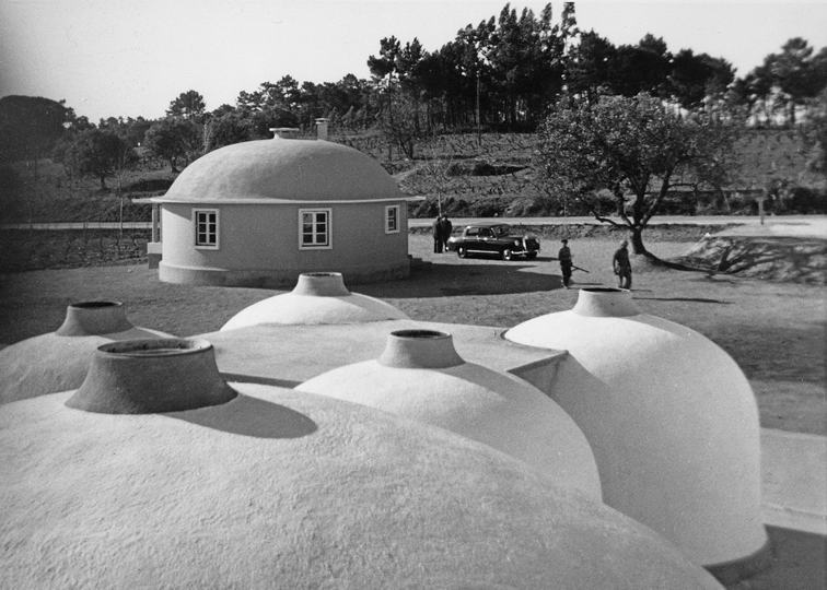 Airforms used for wine storage, Portugal, 1958.