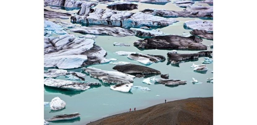 Icebergs in the Jokulsarlon Glacier Lagoon, Breidamerkurjokull, Vatnajokull Ice Cap, Iceland