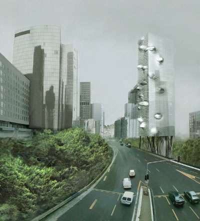 (un)plug, design for an office tower in Paris