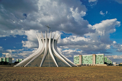 Cathedral, Brasilia, Brazil.  Oscar Niemeyer, 1959-1970.