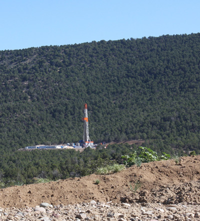 Gas drilling rig in Colorado.