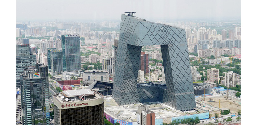 CCTV, Beijing, China, 20024-2010.  By Rem Koolhaas and Ole Scheeren (OMA).