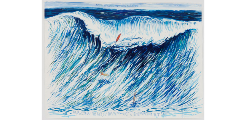 Raymond Pettibon No Title (But the sand...), 2011. Courtesy the artist, David Zwirner, New York & Regen Projects, Los Angeles. Photograph by Adam Reich