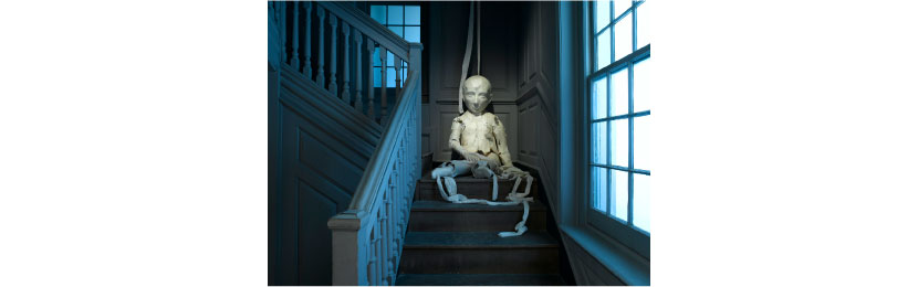 Walking Puppet, 2008. Installation is in the Major Henry Trippe House on the Chamber Staircase (Period Room) Photo Courtesy the Brooklyn Museum