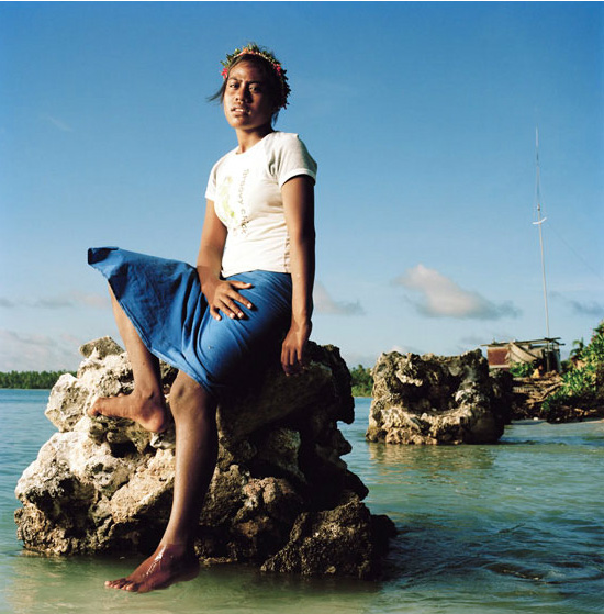 Taibo Tobokai (15), Teenager in a sinking village, Tebunginako, Abaiang Atoll, Kiribati