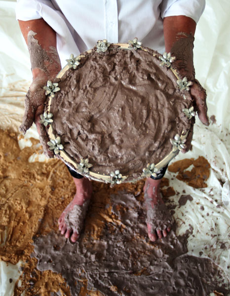 <em>Texas Mud Pie, Hands and Feet (self-portrait),</em> 2012 C-print Edition of 3 + 1AP.