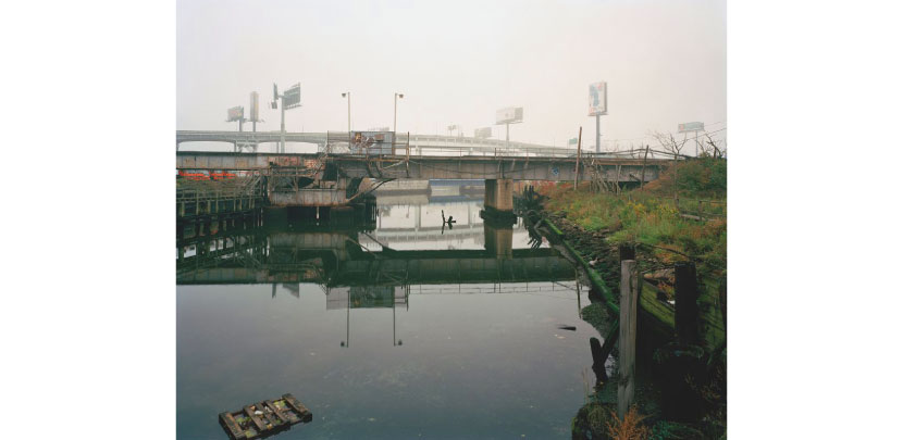 Long Island Railroad bascule bridge over Dutch Kills, Blissville, Queens, looking northeast. 