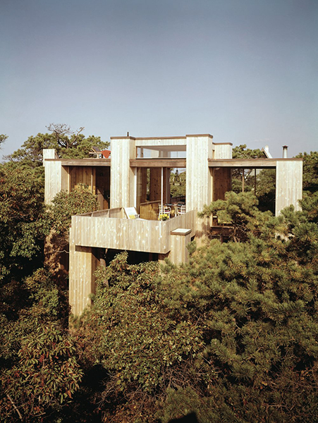 Fishman House, Fire Island Pines, NY, 1965.  Architect Horace Gifford.