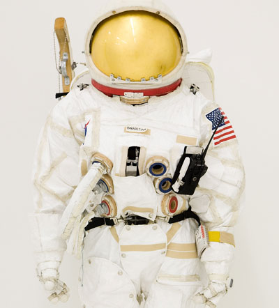 <em>Extravehicular Mobility Unit (EMU)</em>, Mixed Media PHOTO: Josh White