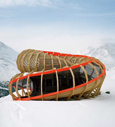 Entree Alpine Panoramic Structure, Alice Studio/Atelier de la Conception de L'Espace, Valais, Switzerland.  