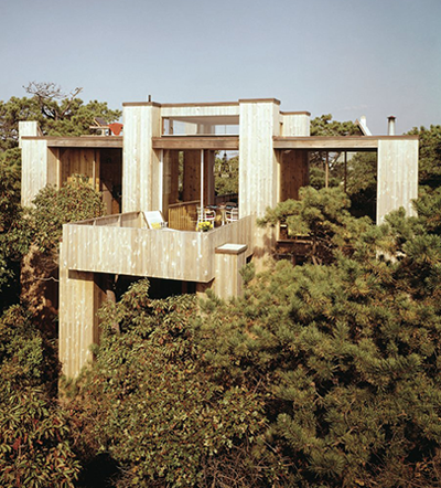 Fishman House, Fire Island Pines, NY, 1965.  Architect Horace Gifford.