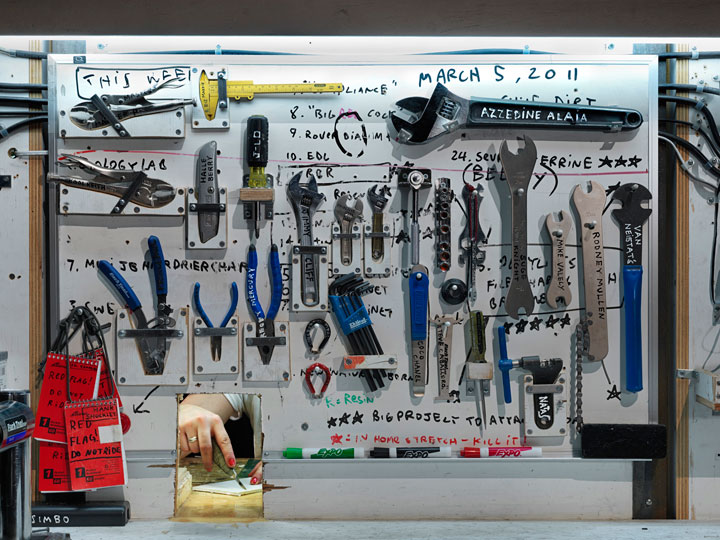 Installation view of the Repair Station. Photo by Genevieve Hanson, NYC.