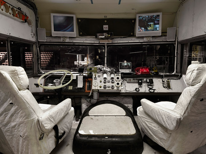 Interior view of Mobile Quarantine Facility (MQF). Photo by Genevieve Hanson, NYC.