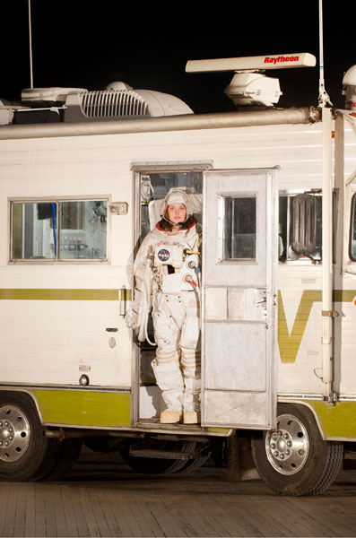 Mary Eannarino on the Mobile Quarantine Facility (MQF). Photo by Genevieve Hanson, NYC.