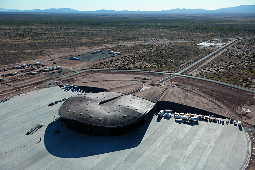 Spaceport America, Las Cruces, New Mexico, 2011.  By Foster + Partners, from <em>The Sky's the Limit.</em>  Copyright Gestalten, 2012.