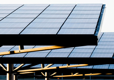 Solar panels on the campus of UC San Diego Credit: Erik Jepsen