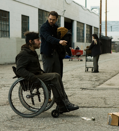 Christopher Thornton as “Dean O’Dwyer” and Mark Ruffalo as “Father Joe” in SYMPATHY FOR DELICIOUS.